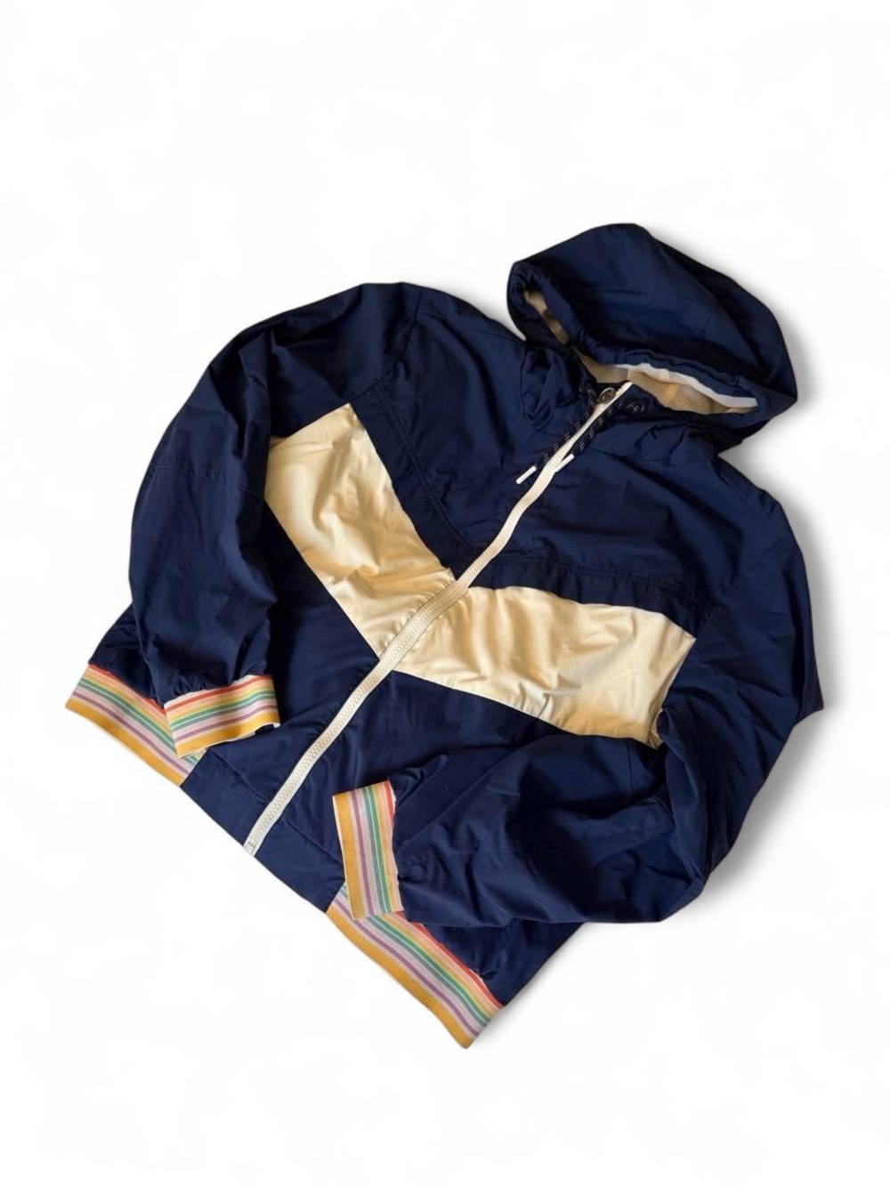 Marine Layer Navy Hooded Jacket Raincoat Windbreaker Large